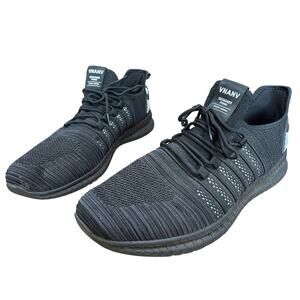 VNANV Designer fashion running shoe size 49 (14) Black slip on comfort shoes
